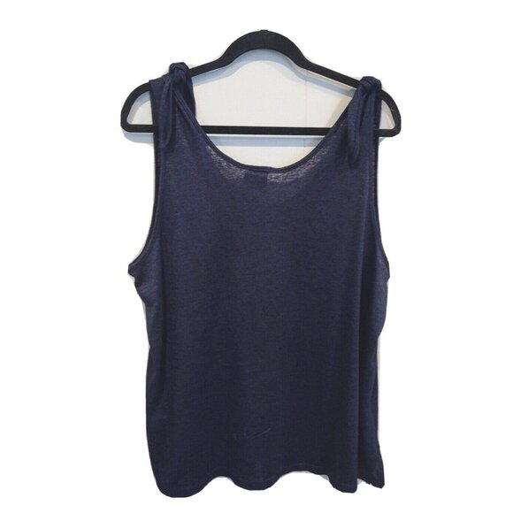 Bobeau Tie Shoulder Scoop Neck Tank Top Size 3X Women's Plus - Picture 2 of 6